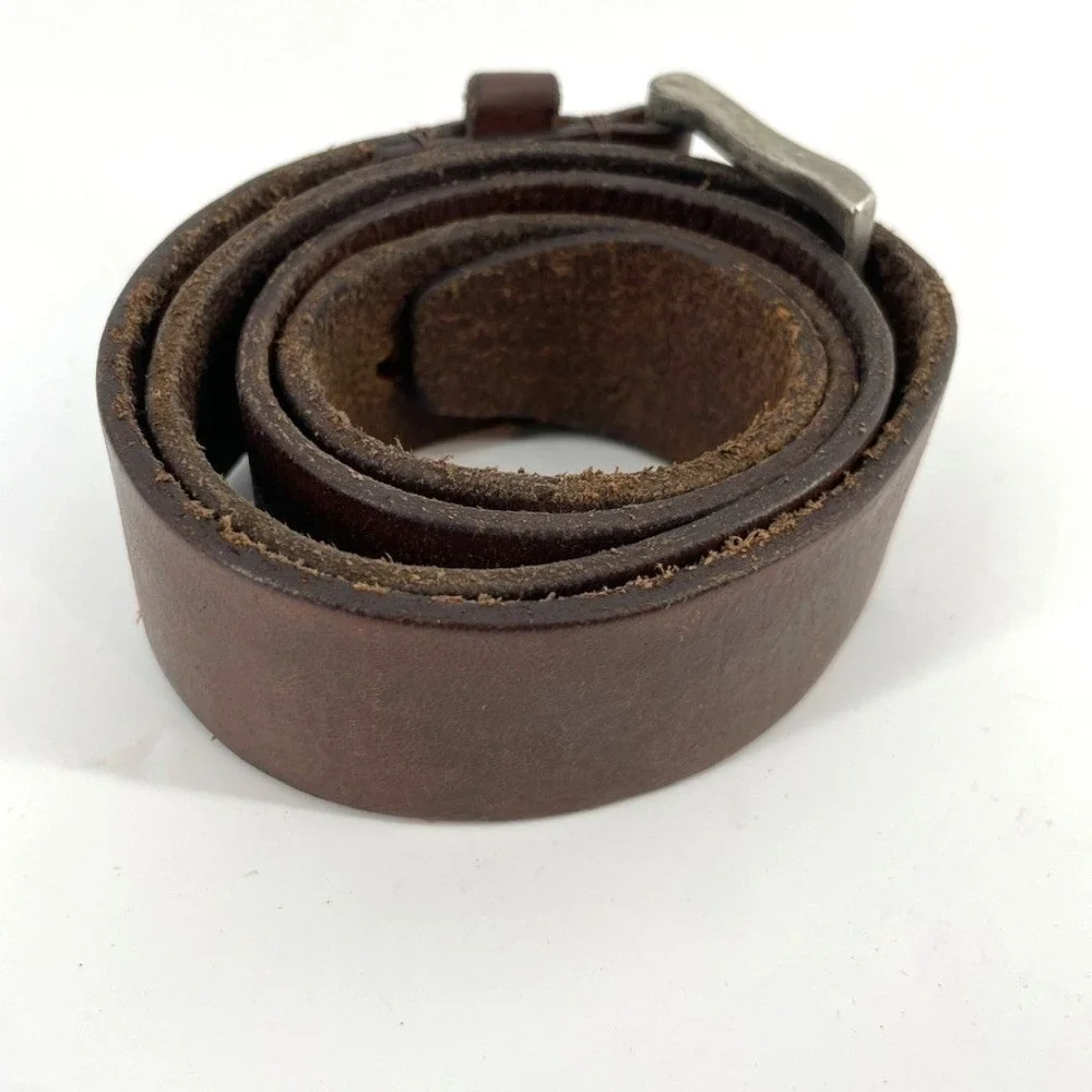 Timberland Men's Size 32 Dark Brown Genuine Leather‎ Casual Belt Made in USA